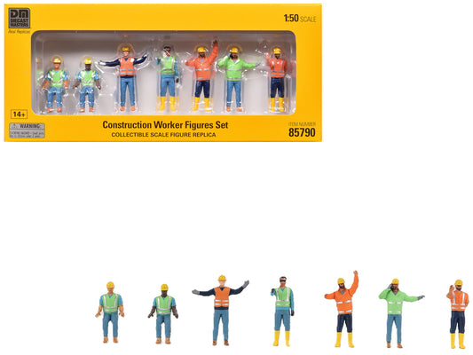 "Construction Workers" 7 Piece Figure Set for 1/50 Scale Models