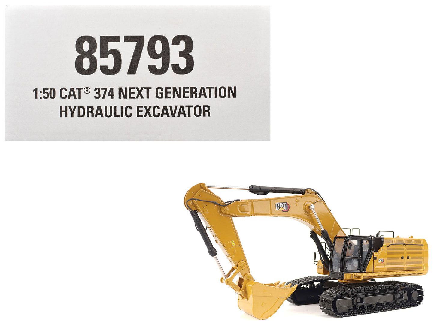 CAT Caterpillar 374 Hydraulic Excavator Yellow "High Line" Series 1/50 Diecast Model