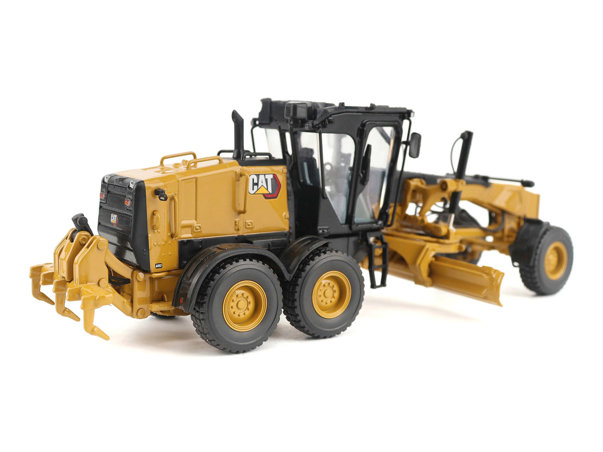 CAT Caterpillar 140 LVR Motor Grader Yellow with Black Top "High Line" Series 1/50 Diecast Model