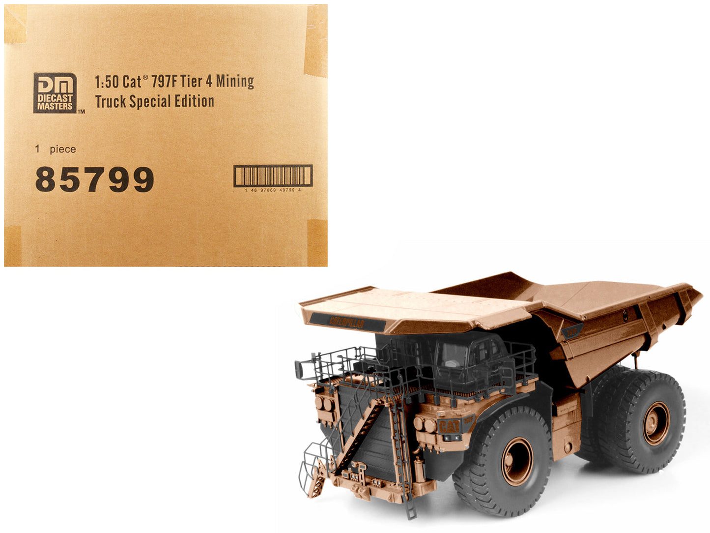 CAT Caterpillar 797F 4 Tier Mining Truck Copper Finish Special Edition "Commemorative" Series 1/50 Diecast Model
