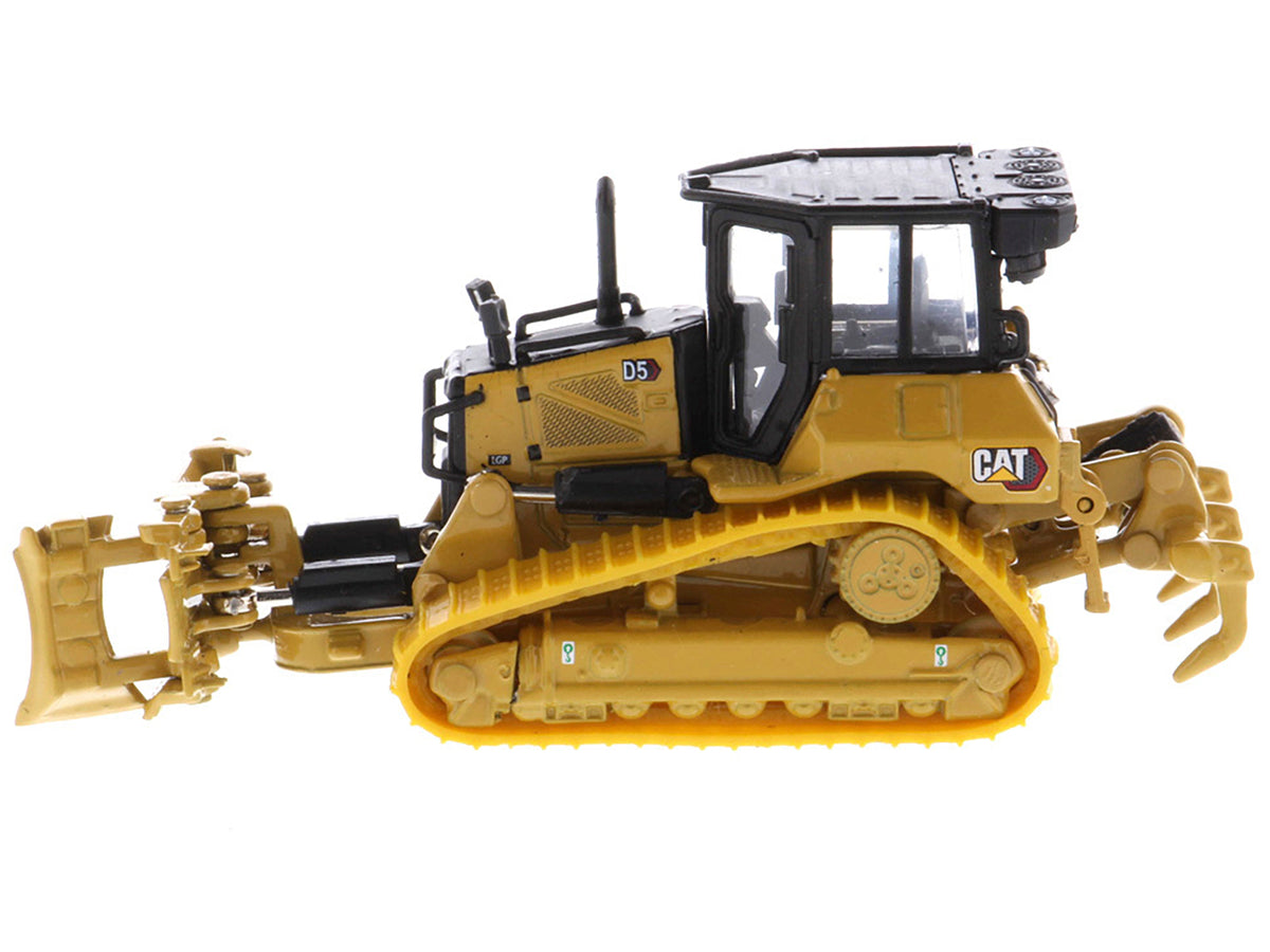 CAT Caterpillar D5 Track-Type Dozer Yellow with Fine Grading Undercarriage and Foldable Blade "High Line Series" 1/87 (HO) Scale Diecast Model