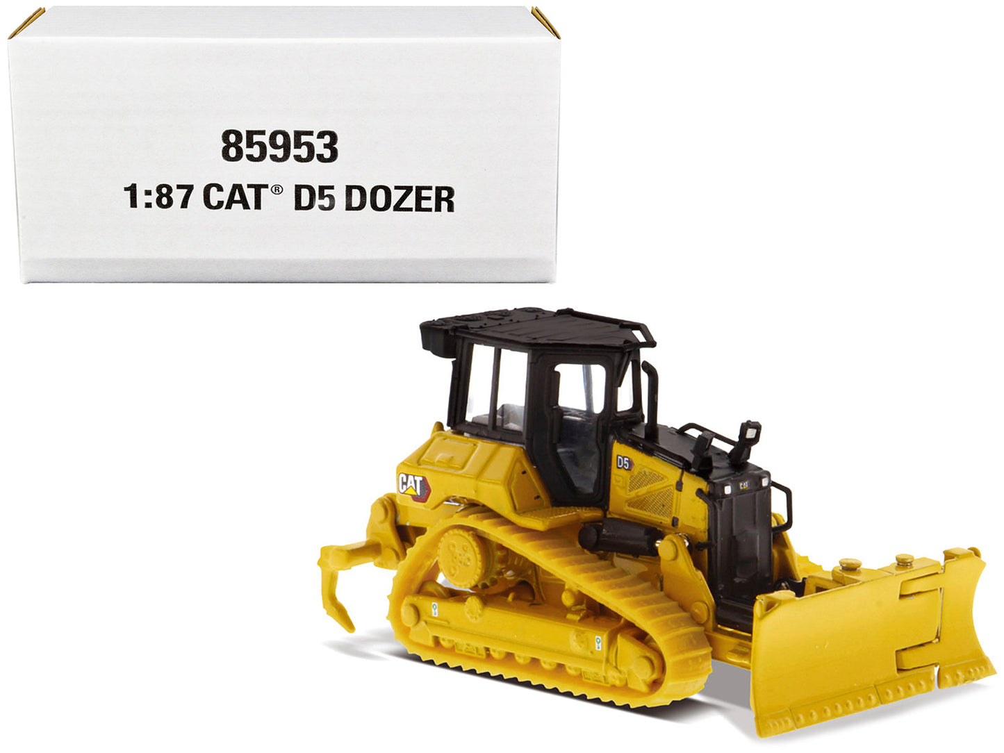CAT Caterpillar D5 Track-Type Dozer Yellow with Fine Grading Undercarriage and Foldable Blade "High Line Series" 1/87 (HO) Scale Diecast Model