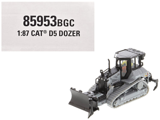 CAT Caterpillar D5 Track-Type Dozer "Centennial" Gray with Operator "High Line Series" 1/87 (HO) Diecast Model