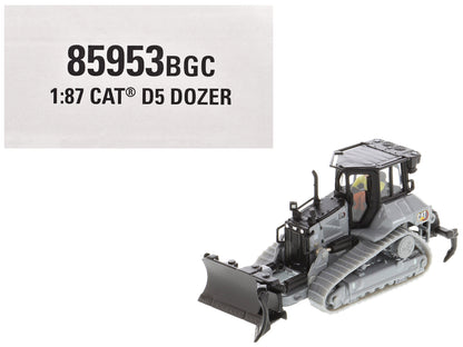 CAT Caterpillar D5 Track-Type Dozer "Centennial" Gray with Operator "High Line Series" 1/87 (HO) Diecast Model
