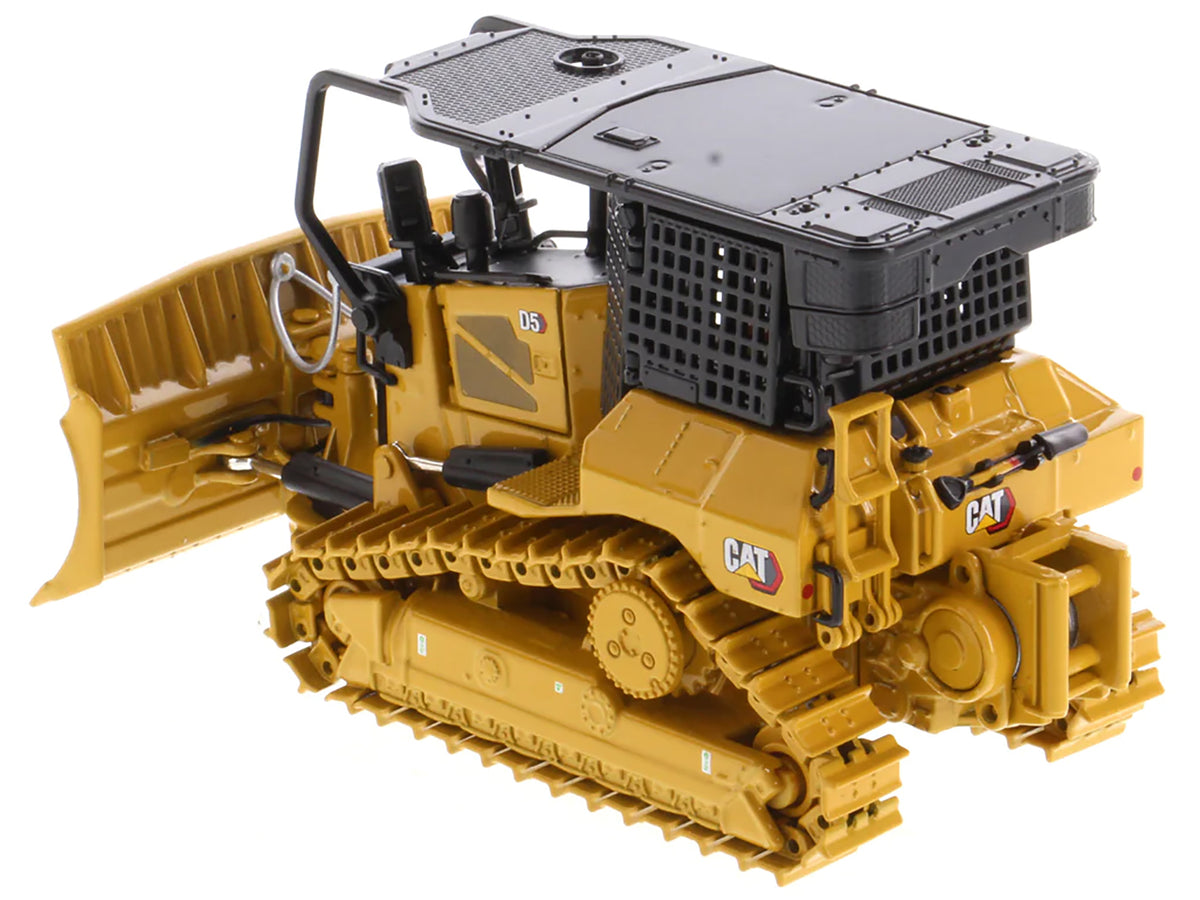 CAT Caterpillar D5 XR Fire Suppression Track Type Dozer Yellow "High Line" Series 1/50 Diecast Model