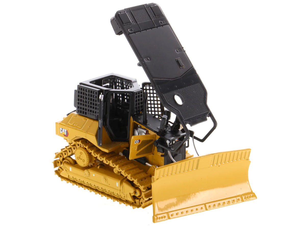 CAT Caterpillar D5 XR Fire Suppression Track Type Dozer Yellow "High Line" Series 1/50 Diecast Model