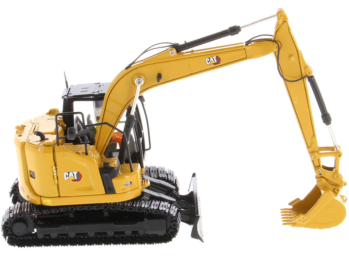CAT Caterpillar 315 Track Type Hydraulic Excavator Yellow with Operator "High Line" Series 1/50 Diecast Model