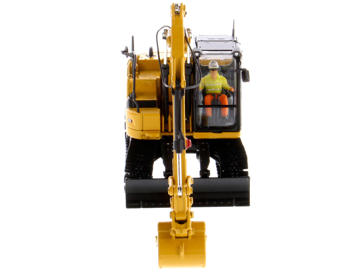 CAT Caterpillar 315 Track Type Hydraulic Excavator Yellow with Operator "High Line" Series 1/50 Diecast Model