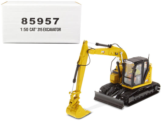 CAT Caterpillar 315 Track Type Hydraulic Excavator Yellow with Operator "High Line" Series 1/50 Diecast Model