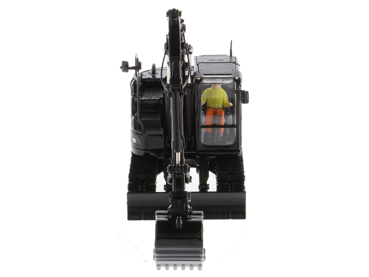 CAT Caterpillar 315 Track Type Hydraulic Excavator Special Black Finish with Operator "High Line" Series 1/50 Diecast Model
