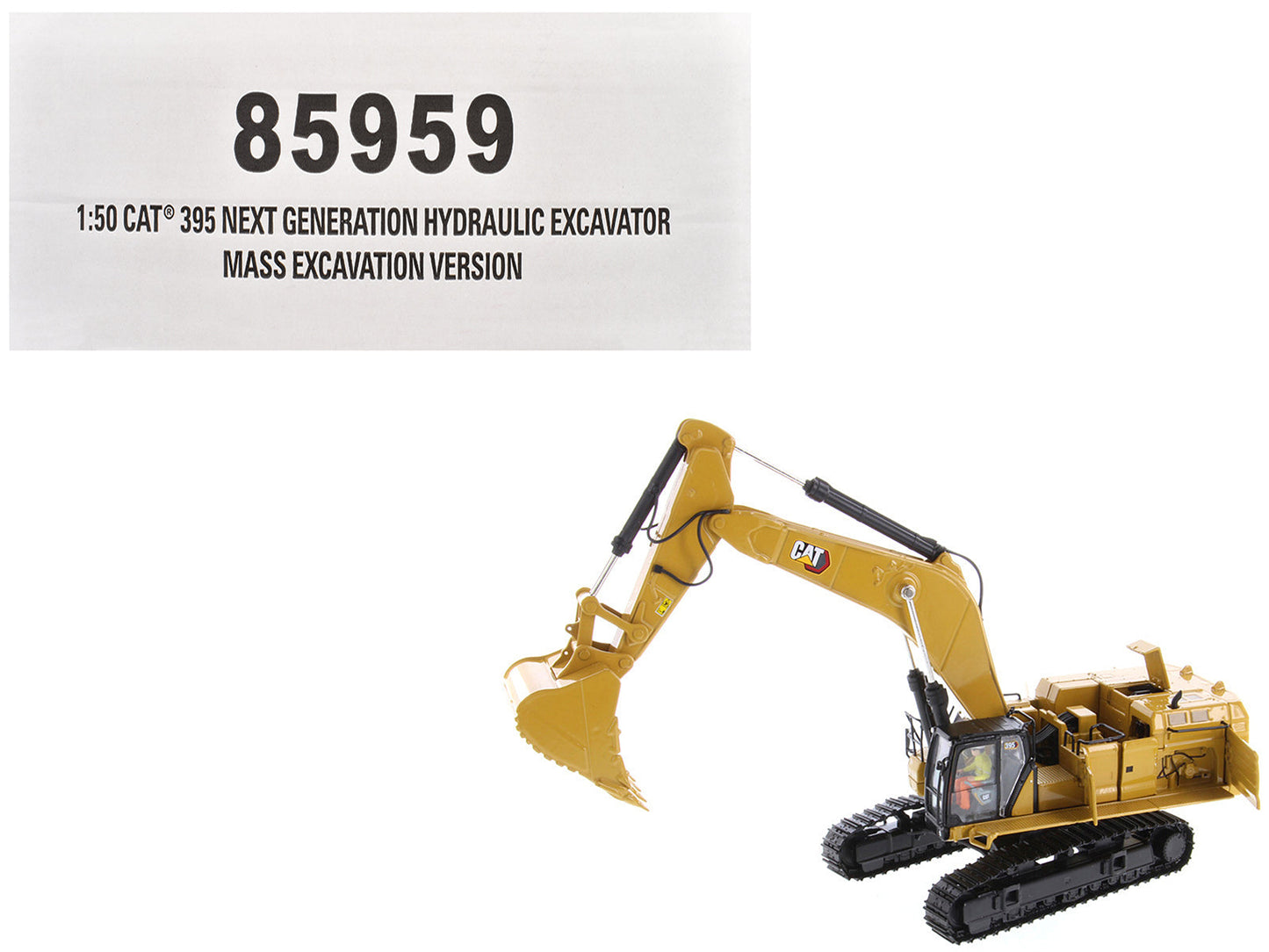 CAT Caterpillar 395 Next Generation Hydraulic Excavator "Mass Excavation Version" Yellow "High Line Series" 1/50 Diecast Model