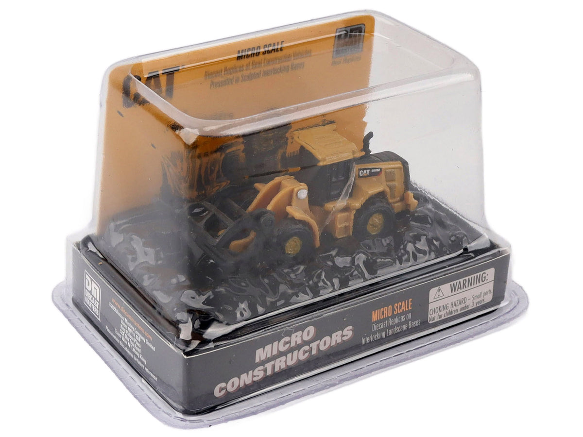 CAT Caterpillar 950M Wheel Loader (Log Fork Version) Yellow "Micro-Constructor" Series Diecast Model