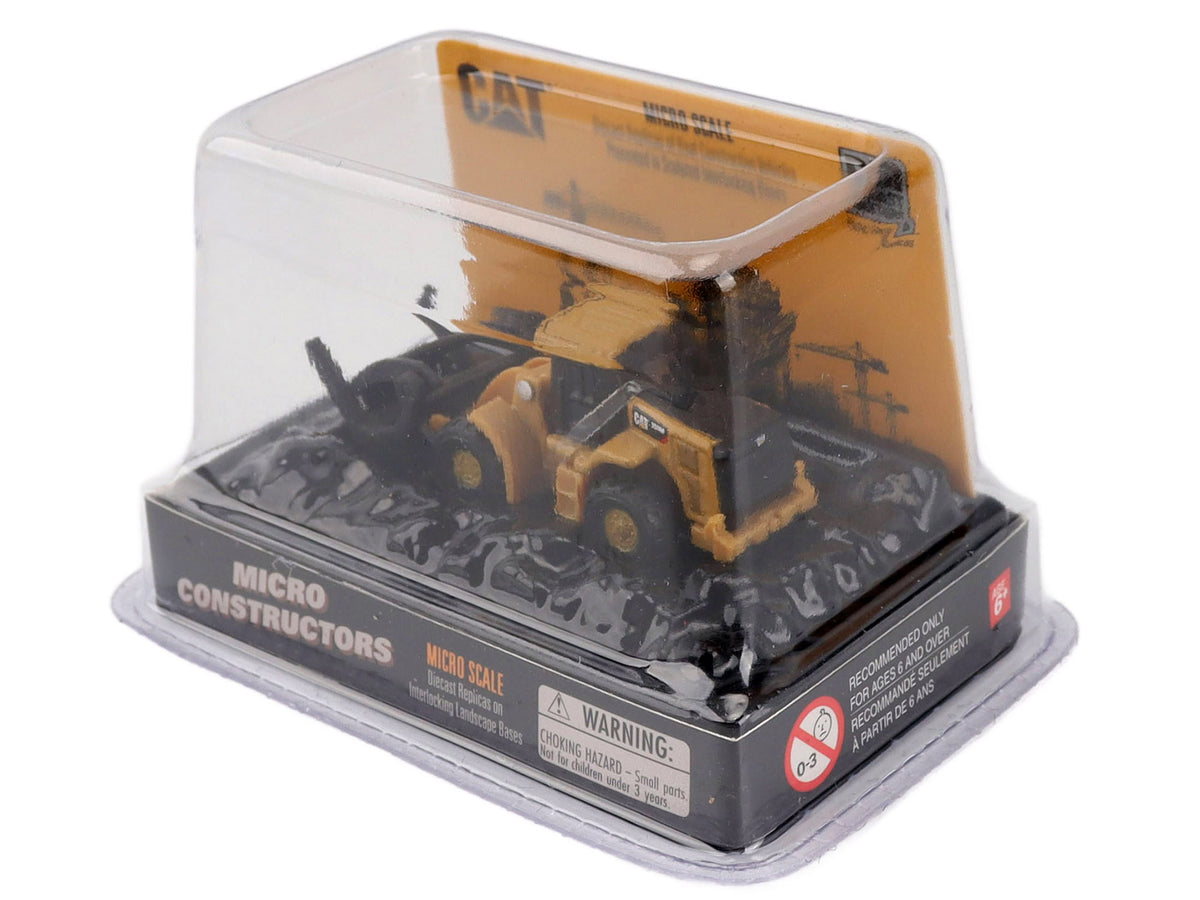 CAT Caterpillar 950M Wheel Loader (Log Fork Version) Yellow "Micro-Constructor" Series Diecast Model