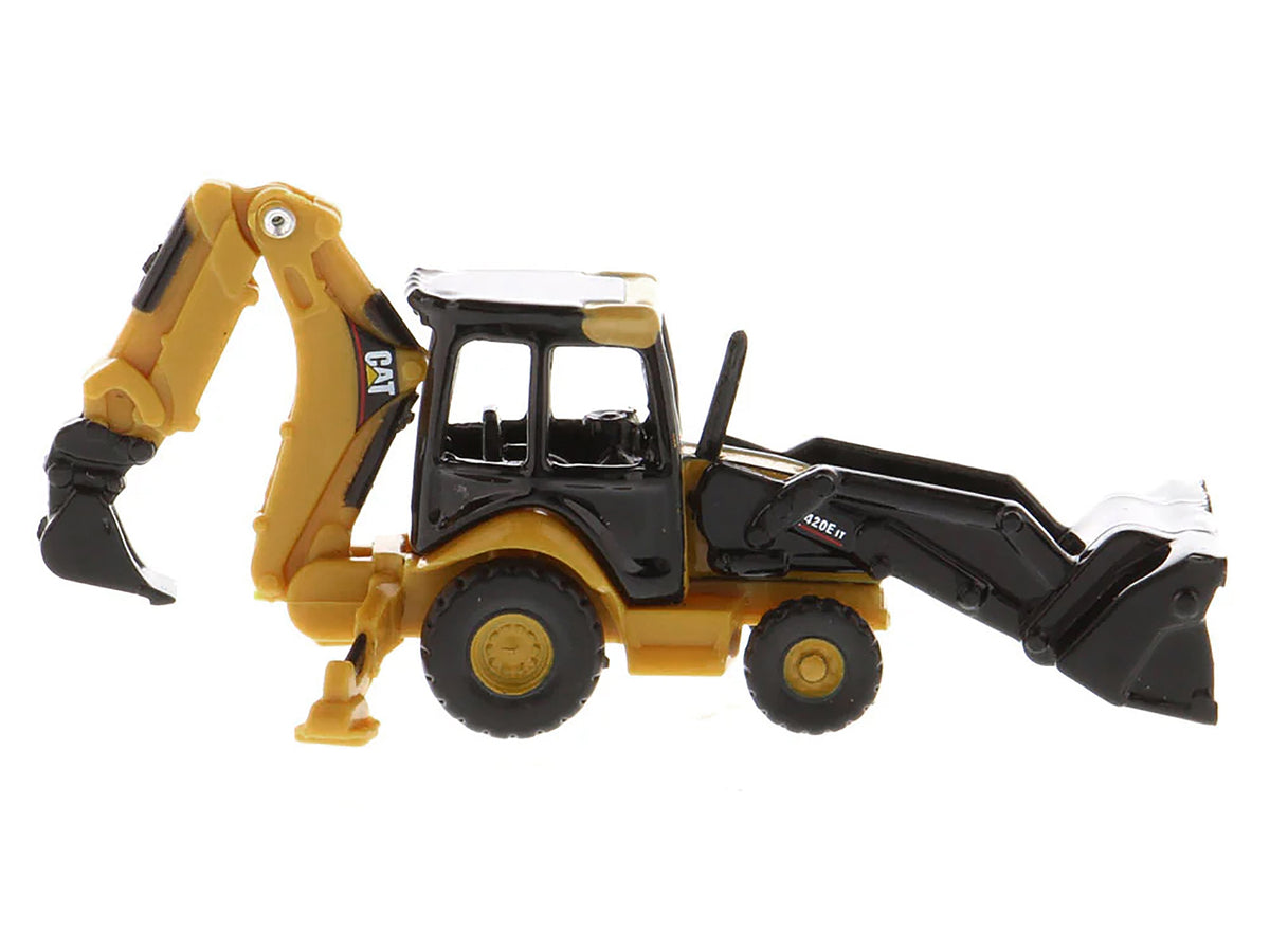 CAT Caterpillar 420E Backhoe Loader Yellow "Micro-Constructor" Series Diecast Model