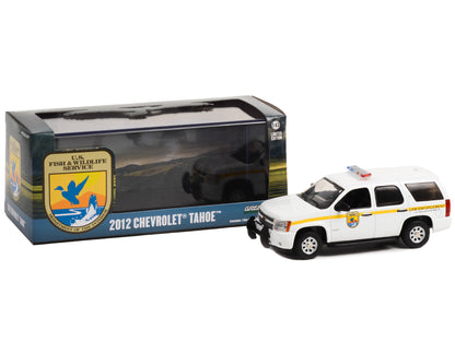 2012 Chevrolet Tahoe White with Yellow Stripes "U.S. Fish & Wildlife Service Law Enforcement" 1/43 Diecast Model Car