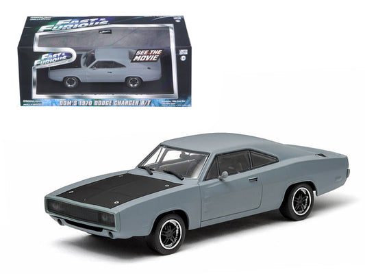 Dom's 1970 Dodge Charger R/T Primered Grey "Fast and Furious" Movie (2009) 1/43 Diecast Car Model