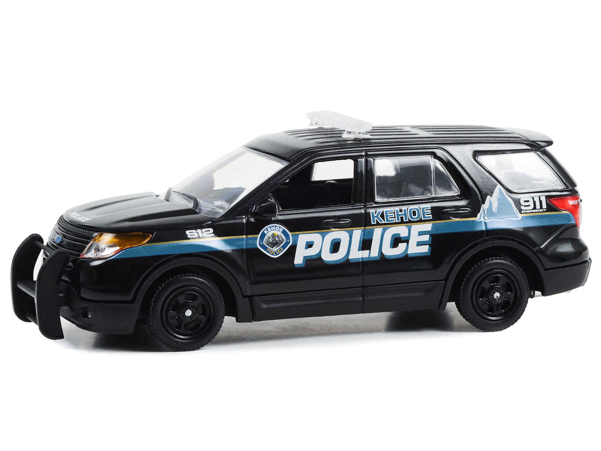 2013 Ford Police Interceptor Utility "Kehoe Police Department Kehoe Colorado" Black with White Stripes "Cold Pursuit" (2019) Movie 1/43 Diecast Model Car