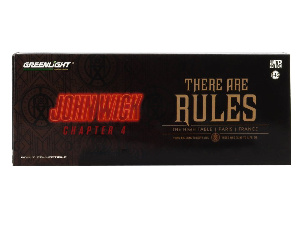 1971 Plymouth Barracuda Black "John Wick: Chapter 4" (2023) Movie "Hollywood" Series 1/43 Diecast Model Car
