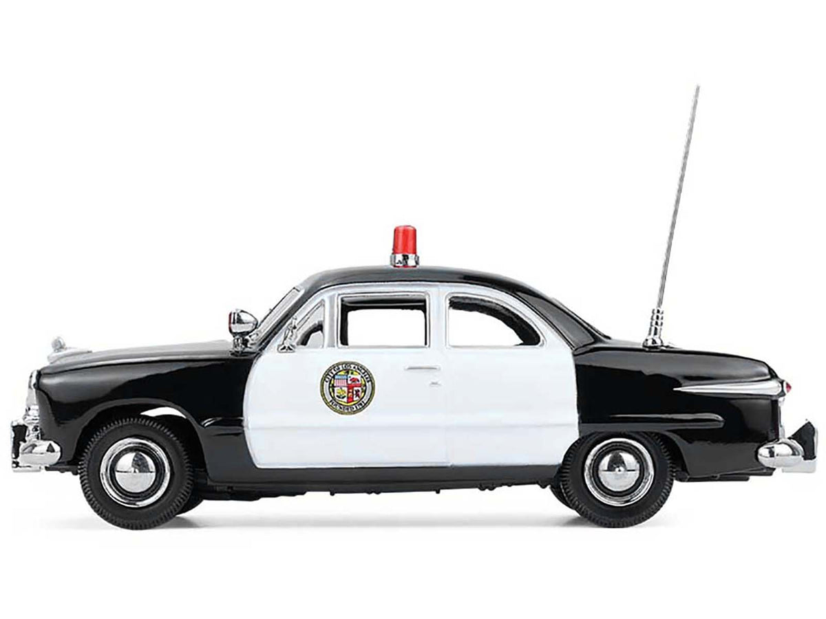 1949 Ford Custom Police Car "LAPD (Los Angeles Police Department)" Black and White 1/43 Diecast Model Car
