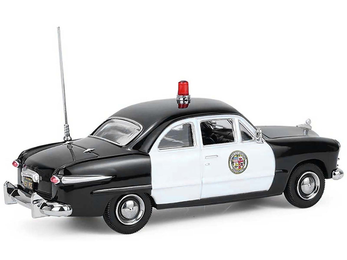 1949 Ford Custom Police Car "LAPD (Los Angeles Police Department)" Black and White 1/43 Diecast Model Car