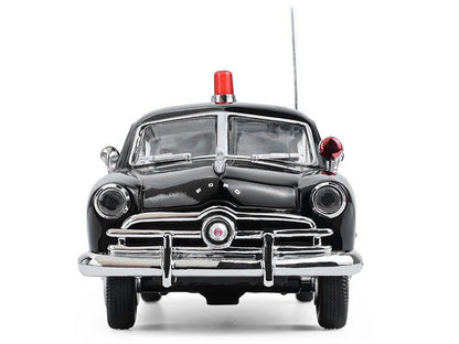 1949 Ford Custom Police Car "LAPD (Los Angeles Police Department)" Black and White 1/43 Diecast Model Car