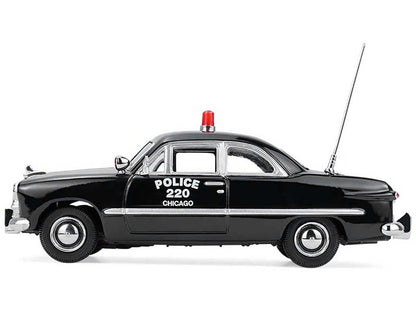 1949 Ford Custom Police Car "Chicago Police Department" Black 1/64 Diecast Model Car
