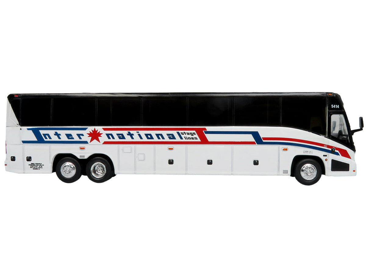 MCI J4500 Coach Bus "International Stage Lines" White "The Bus & Motorcoach Collection" Limited Edition to 504 pieces Worldwide 1/87 (HO) Diecast Model