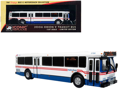 2006 Orion V Transit Bus WMATA Washington "54 L'Enfant Plaza Station" Limited Edition "The Vintage Bus and Motorcoach Collection" 1/87 (HO) Diecast Model