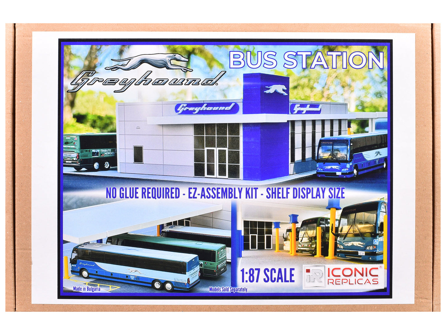 Greyhound Bus Station Diorama EZ Assembly Kit 1/87 (HO) Model