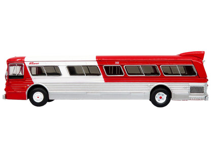 Flxible 53102 New Look Transit Bus "Pittsburgh Area Transit" Red and White "Vintage Bus & Motorcoach Collection" Limited Edition 1/87 (HO) Diecast Model
