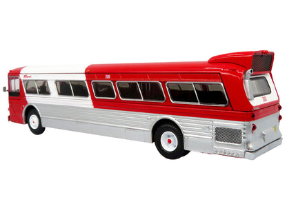 Flxible 53102 New Look Transit Bus "Pittsburgh Area Transit" Red and White "Vintage Bus & Motorcoach Collection" Limited Edition 1/87 (HO) Diecast Model