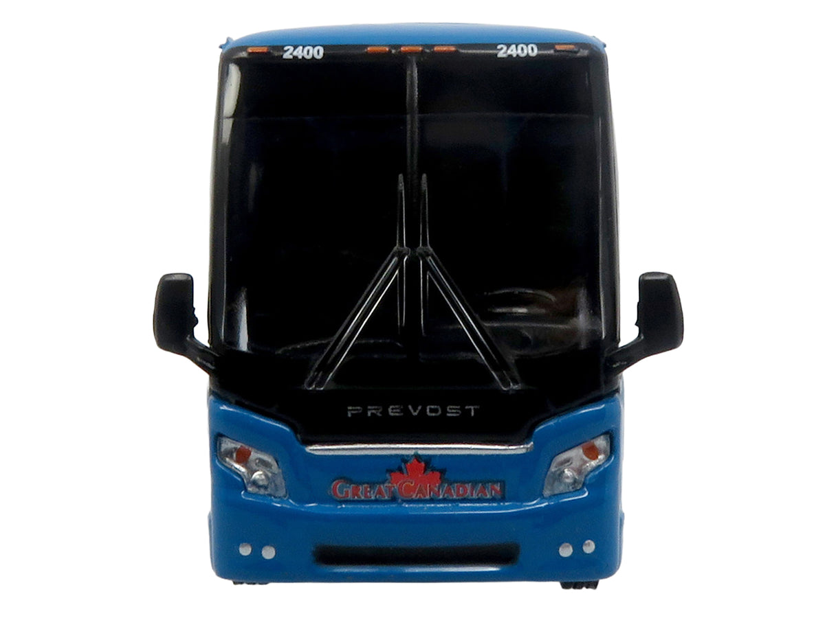 Prevost H3-45 Coach Bus "Great Canadian Coaches" Blue with Graphics Limited Edition 1/87 (HO) Diecast Model