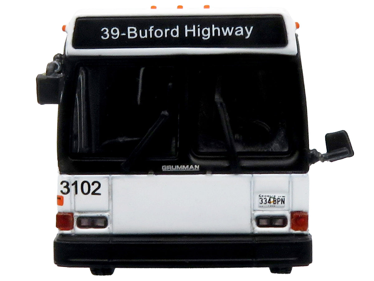 1980 Grumman 870 Advanced Design Transit Bus "MARTA Atlanta" White with Stripes "Vintage Bus & Motorcoach Collection" Limited Edition 1/87 (HO) Diecast Model