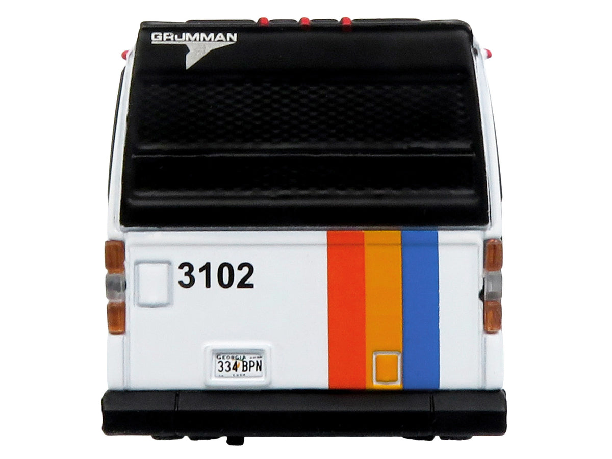 1980 Grumman 870 Advanced Design Transit Bus "MARTA Atlanta" White with Stripes "Vintage Bus & Motorcoach Collection" Limited Edition 1/87 (HO) Diecast Model