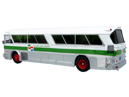 1964 MCI MC-5A Coach Bus "Golden Gate Transit" White with Green Stripes "Vintage Bus & Motorcoach Collection" Limited Edition to 504 pieces Worldwide 1/87 (HO) Diecast Model