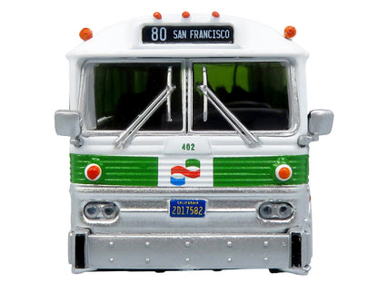 1964 MCI MC-5A Coach Bus "Golden Gate Transit" White with Green Stripes "Vintage Bus & Motorcoach Collection" Limited Edition to 504 pieces Worldwide 1/87 (HO) Diecast Model