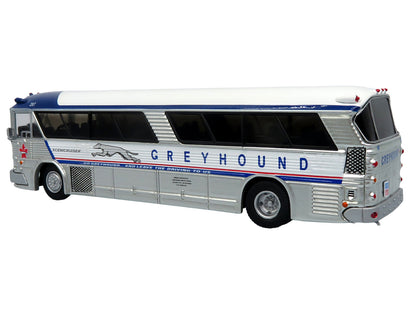 1964 MCI MC-5A Coach Bus "Greyhound Canada" White with Blue Stripes "Vintage Bus & Motorcoach Collection" Limited Edition to 504 pieces Worldwide 1/87 (HO) Diecast Model