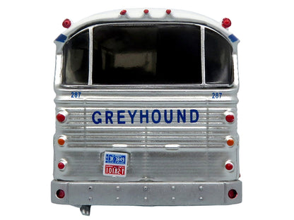 1964 MCI MC-5A Coach Bus "Greyhound Canada" White with Blue Stripes "Vintage Bus & Motorcoach Collection" Limited Edition to 504 pieces Worldwide 1/87 (HO) Diecast Model