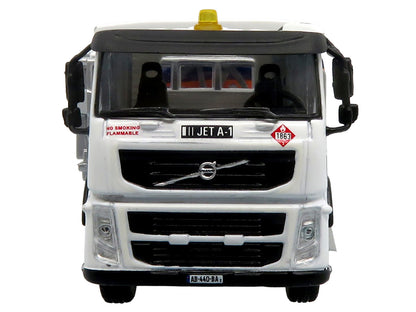 Volvo FM500 with Esterer Aviation Refueling Tanker Truck "Gulf Aviation" White with Blue Stripes Limited Edition 1/87 (HO) Diecast Model