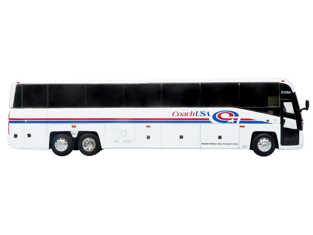 MCI D4520 Commuter Coach Bus "Coach USA" White with Blue and Red Stripes "The Bus & Motorcoach Collection" Limited Edition to 504 pieces Worldwide 1/87 (HO) Scale Diecast Model