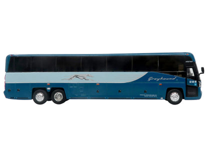 MCI D4520 Commuter Coach Bus "Greyhound Lines" Blue with Light Blue Stripes "The Bus & Motorcoach Collection" Limited Edition to 504 pieces Worldwide 1/87 (HO) Scale Diecast Model