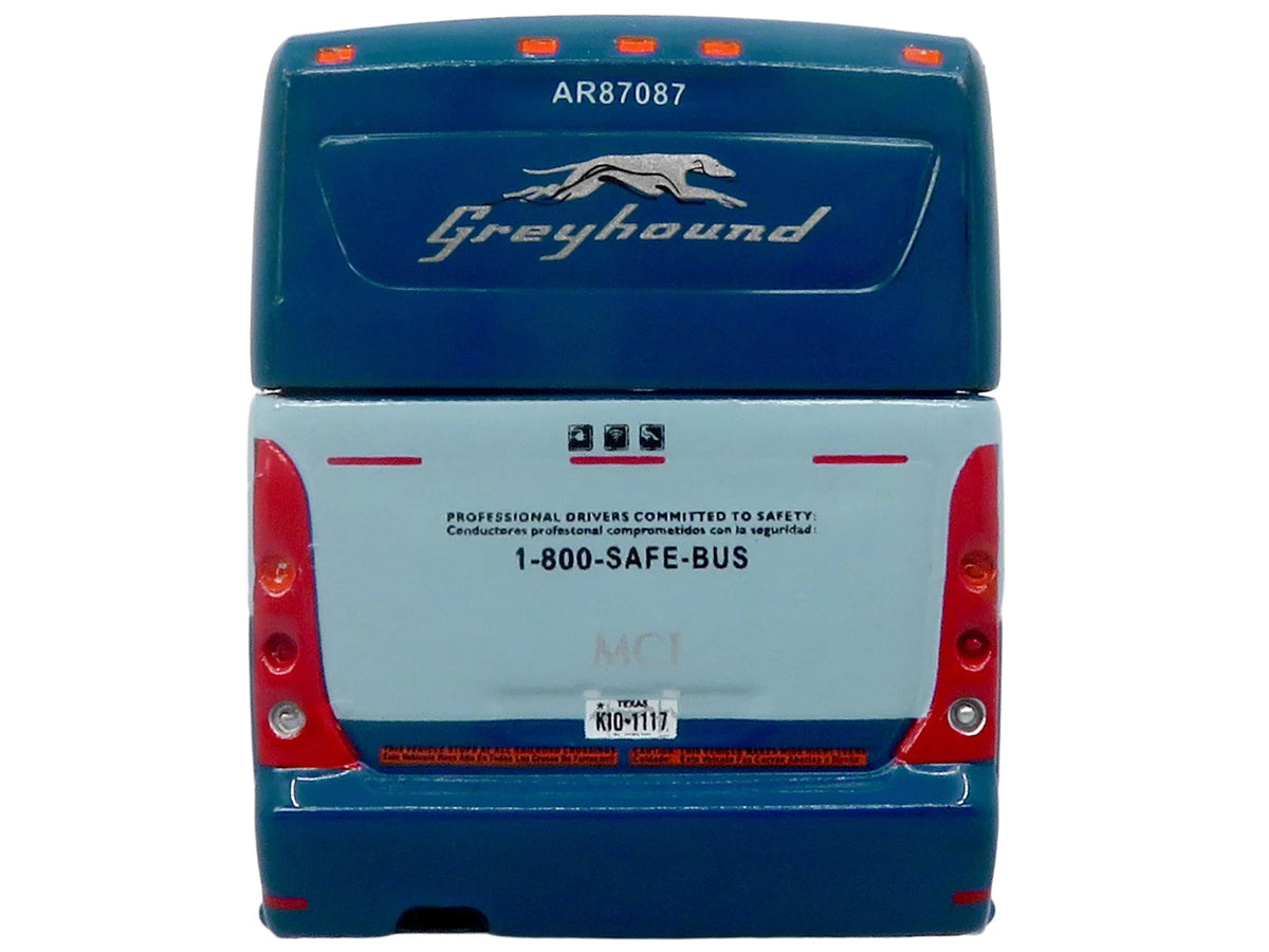 MCI D4520 Commuter Coach Bus "Greyhound Lines" Blue with Light Blue Stripes "The Bus & Motorcoach Collection" Limited Edition to 504 pieces Worldwide 1/87 (HO) Scale Diecast Model