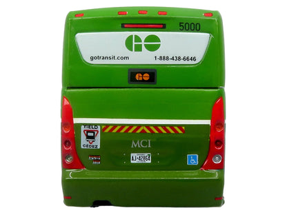 MCI D4520 Commuter Coach Bus "GO Transit" Green and White "The Bus & Motorcoach Collection" Limited Edition to 504 pieces Worldwide 1/87 (HO) Scale Diecast Model