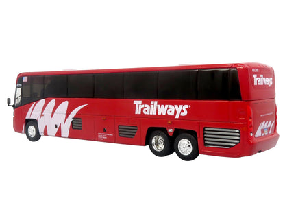 MCI D4520 Commuter Coach Bus "Burlington Trailways" Red with White Graphics "The Bus & Motorcoach Collection" Limited Edition to 504 pieces Worldwide 1/87 (HO) Scale Diecast Model