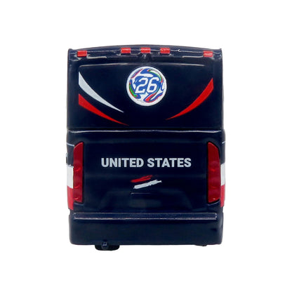 MCI J4500 Coach Bus "United States National Soccer Team" Dark Blue with Graphics "International Federation of the Global Game" Series Limited Edition to 504 pieces Worldwide 1/87 (HO) Diecast Model