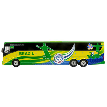 Van Hool CX-45 Coach Bus "Brazil National Football Team" Yellow and Green with Graphics "International Federation of the Global Game" Series Limited Edition to 504 pieces Worldwide 1/87 (HO) Diecast Model