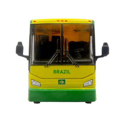 Van Hool CX-45 Coach Bus "Brazil National Football Team" Yellow and Green with Graphics "International Federation of the Global Game" Series Limited Edition to 504 pieces Worldwide 1/87 (HO) Diecast Model