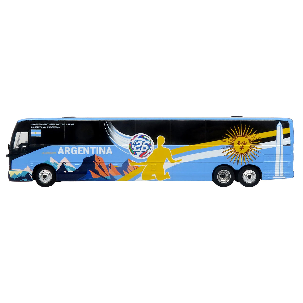 Prevost X3-45 Coach Bus "Argentina National Football Team" Blue with Graphics "International Federation of the Global Game" Series Limited Edition to 504 pieces Worldwide 1/87 (HO) Diecast Model