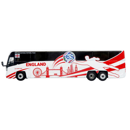 MCI D4520 Coach Bus "England National Football Team" White with Graphics "International Federation of the Global Game" Series Limited Edition to 504 pieces Worldwide 1/87 (HO) Diecast Model