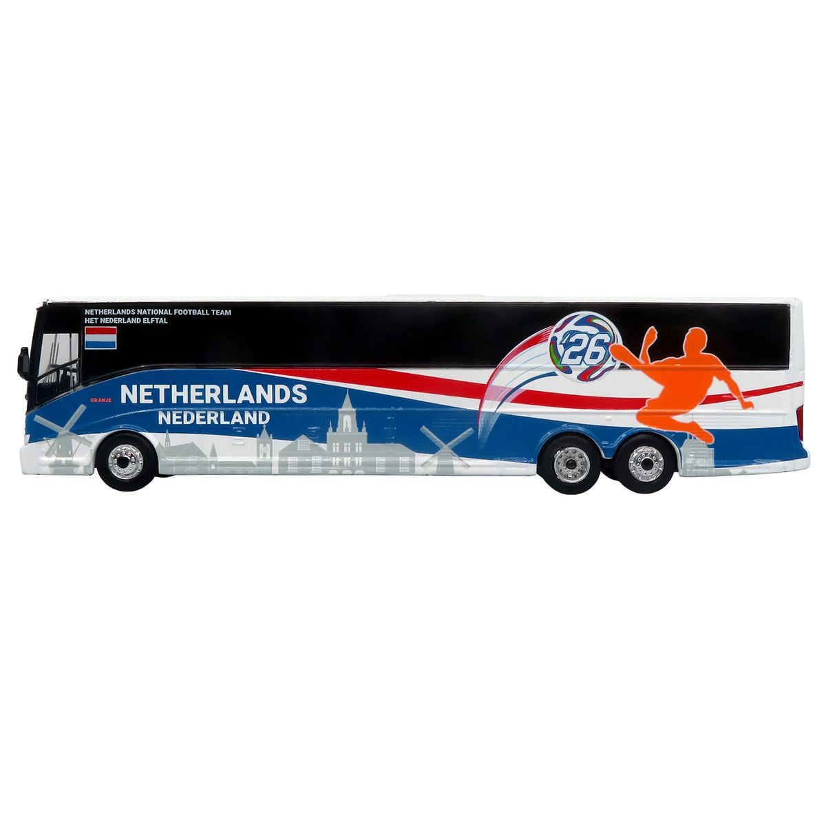 Van Hool CX-45 Coach Bus "Netherlands National Football Team" White with Graphics "International Federation of the Global Game" Series Limited Edition to 504 pieces Worldwide 1/87 (HO) Diecast Model